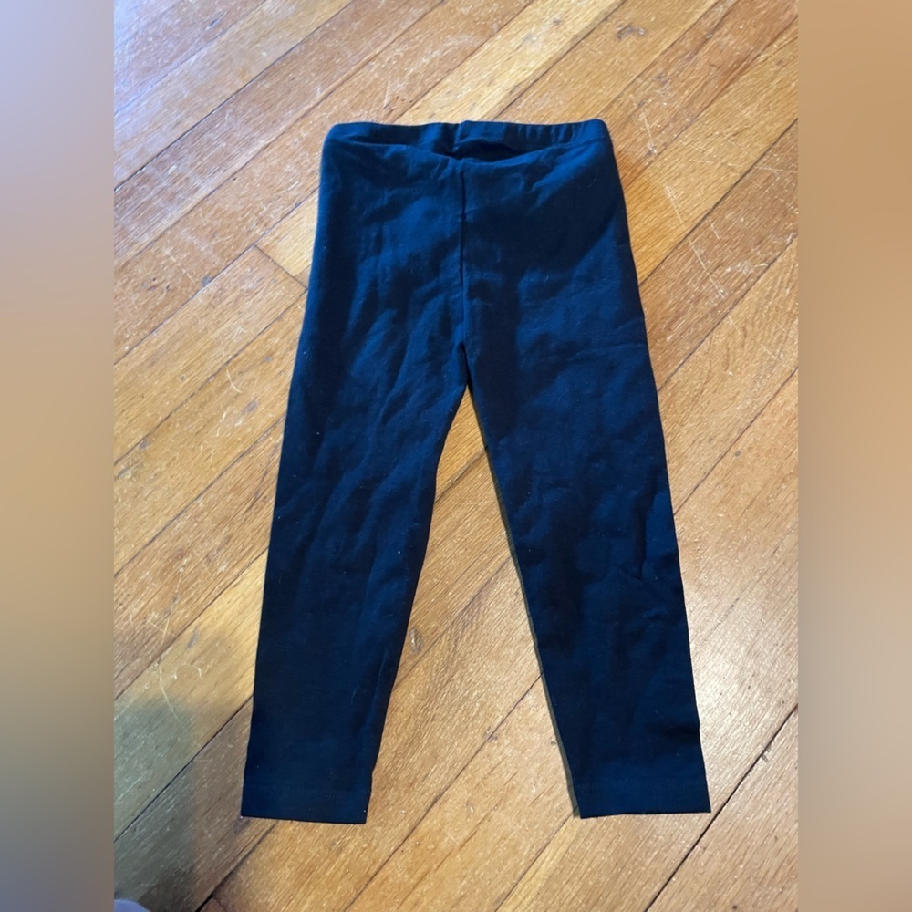 NWOT burts bees baby organic cotton 24M black leggings - Picture 3 of 3